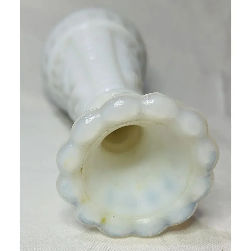 Anchor Hocking Milk Glass Vase Short 6